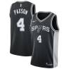 Black John Paxson Twill Basketball Jersey -Spurs #4 Paxson Twill Jerseys, FREE SHIPPING