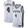 White Darrin Hancock Twill Basketball Jersey -Spurs #4 Hancock Twill Jerseys, FREE SHIPPING