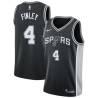 Black Michael Finley Twill Basketball Jersey -Spurs #4 Finley Twill Jerseys, FREE SHIPPING