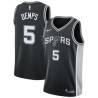 Black Dell Demps Twill Basketball Jersey -Spurs #5 Demps Twill Jerseys, FREE SHIPPING