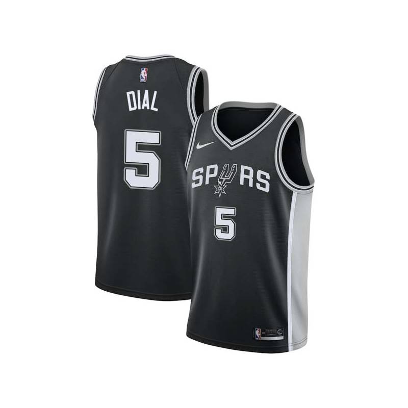 Black Derrick Dial Twill Basketball Jersey -Spurs #5 Dial Twill Jerseys, FREE SHIPPING