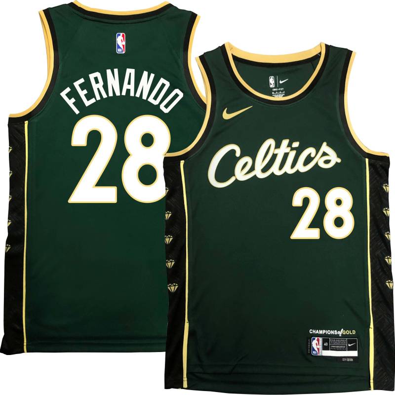 Celtics #28 Bruno Fernando 2022-2023 City Edition Jersey