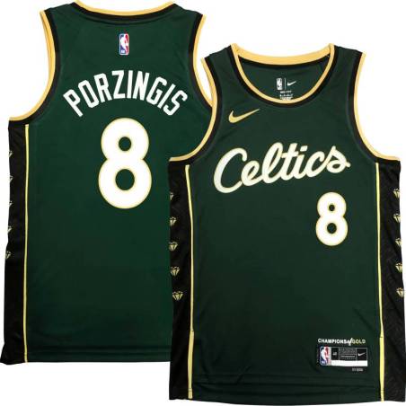 Celtics #8 Kristaps Porziņģis 2022-2023 City Edition Jersey