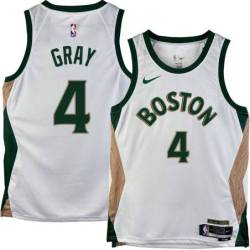 Celtics #4 Wyndol Gray 2023-2024 City Edition Jersey