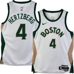 Celtics #4 Sonny Hertzberg 2023-2024 City Edition Jersey