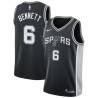 Black Spider Bennett Twill Basketball Jersey -Spurs #6 Bennett Twill Jerseys, FREE SHIPPING