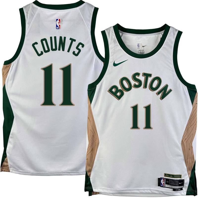 Celtics #11 Mel Counts 2023-2024 City Edition Jersey