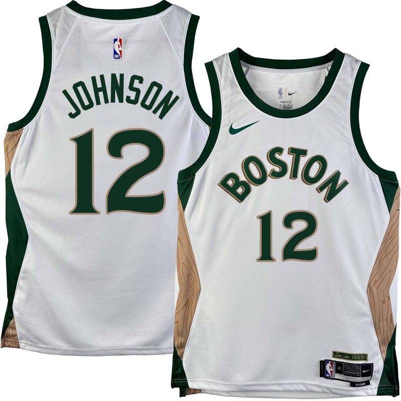 Celtics #12 Chris Johnson 2023-2024 City Edition Jersey