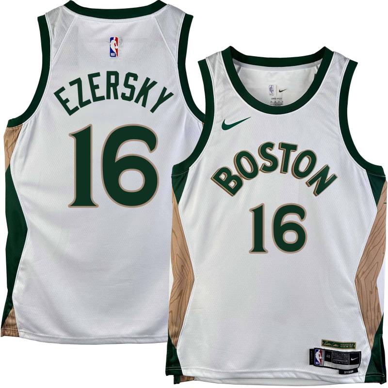 Celtics #16 Johnny Ezersky 2023-2024 City Edition Jersey