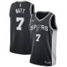 Black Calvin Natt Twill Basketball Jersey -Spurs #7 Natt Twill Jerseys, FREE SHIPPING