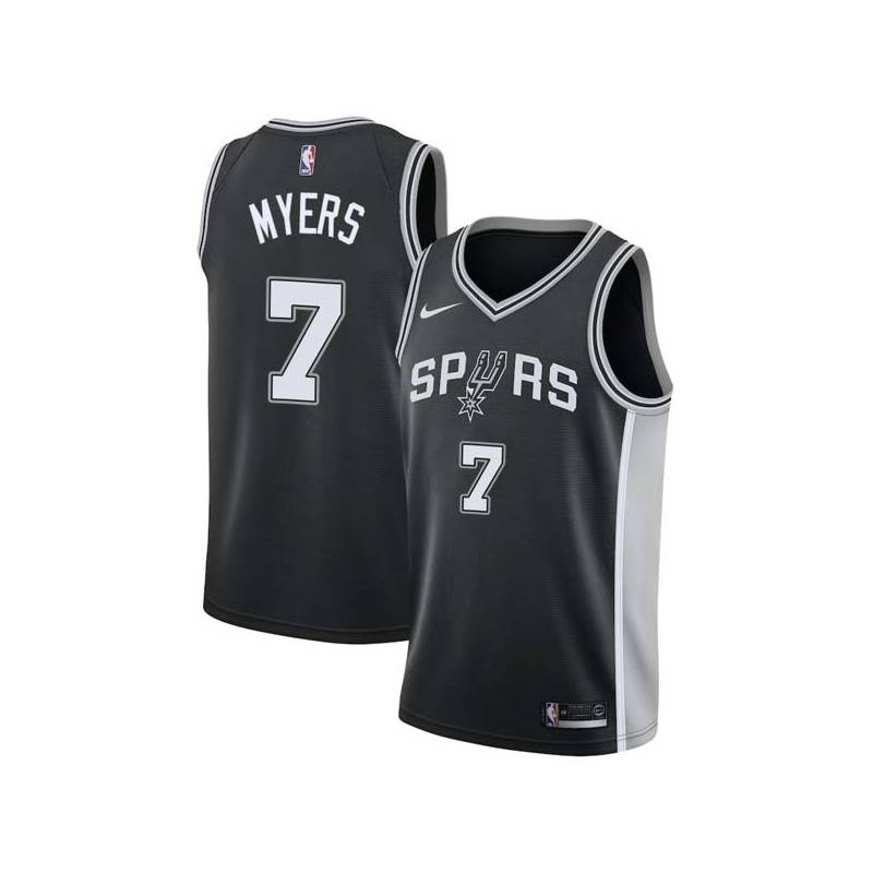 Black Pete Myers Twill Basketball Jersey -Spurs #7 Myers Twill Jerseys, FREE SHIPPING