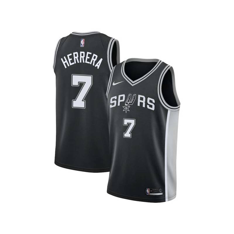 Black Carl Herrera Twill Basketball Jersey -Spurs #7 Herrera Twill Jerseys, FREE SHIPPING