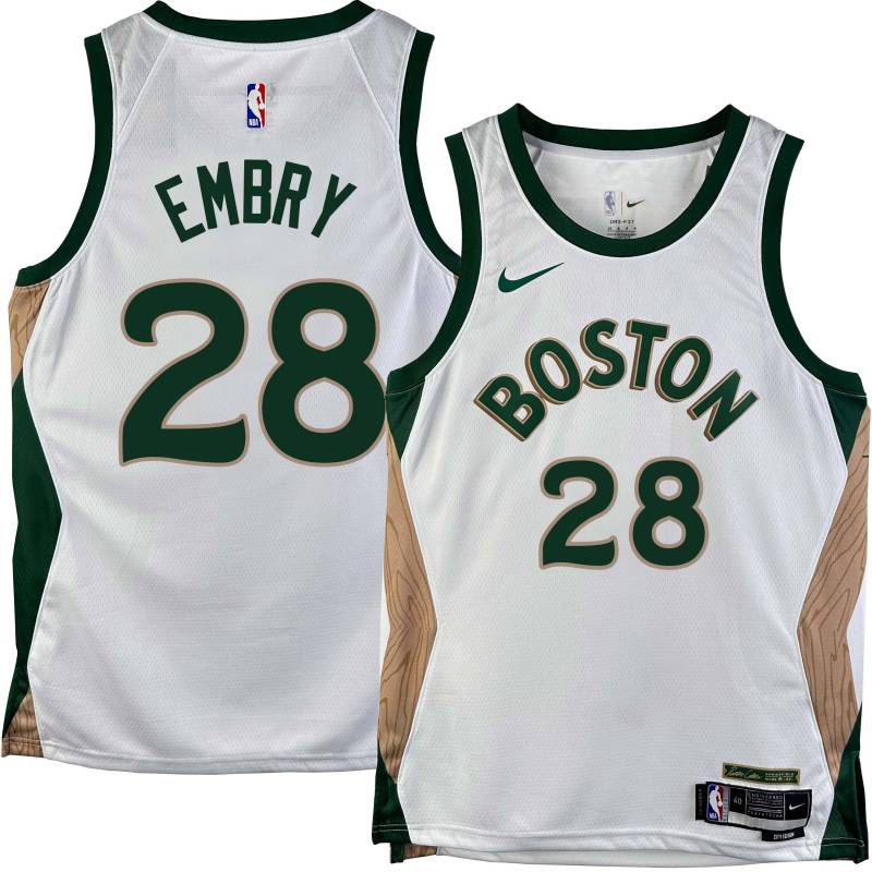 Celtics #28 Wayne Embry 2023-2024 City Edition Jersey