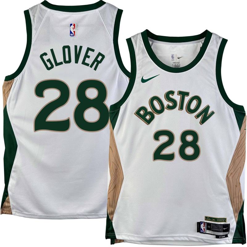 Celtics #28 Clarence Glover 2023-2024 City Edition Jersey