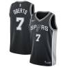 Black Fabricio Oberto Twill Basketball Jersey -Spurs #7 Oberto Twill Jerseys, FREE SHIPPING