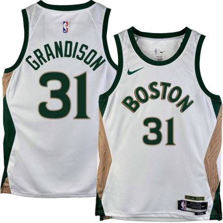 Celtics #31 Ron Grandison 2023-2024 City Edition Jersey