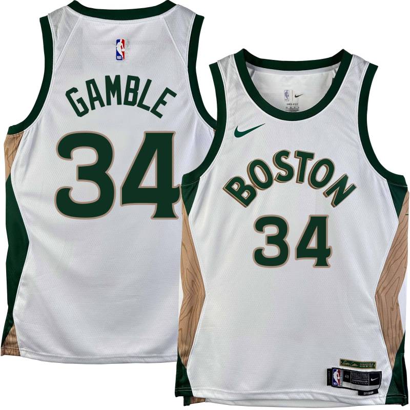 Celtics #34 Kevin Gamble 2023-2024 City Edition Jersey