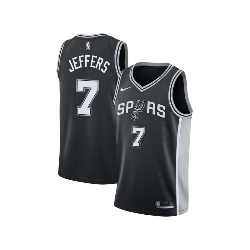 Black Othyus Jeffers Twill Basketball Jersey -Spurs #7 Jeffers Twill Jerseys, FREE SHIPPING