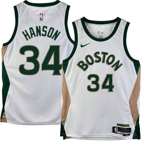 Celtics #34 Reggie Hanson 2023-2024 City Edition Jersey