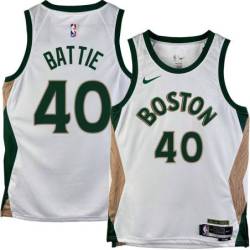 Celtics #40 Tony Battie 2023-2024 City Edition Jersey