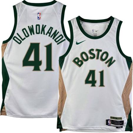 Celtics #41 Michael Olowokandi 2023-2024 City Edition Jersey