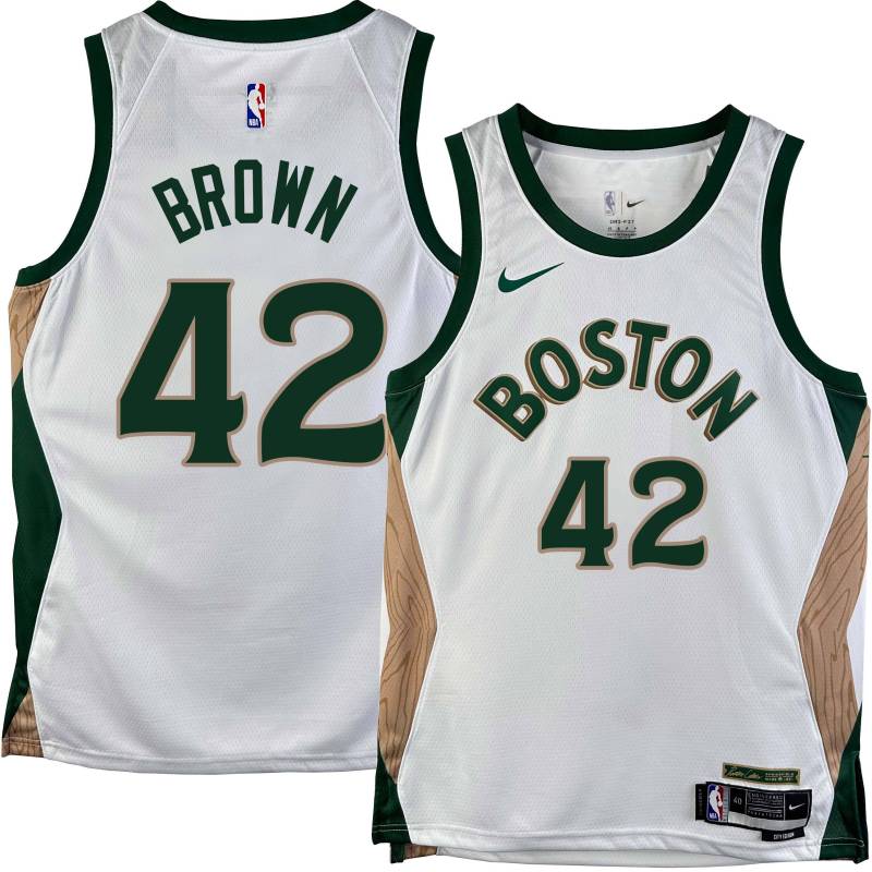 Celtics #42 Kedrick Brown 2023-2024 City Edition Jersey