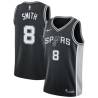 Black Steve Smith Twill Basketball Jersey -Spurs #8 Smith Twill Jerseys, FREE SHIPPING