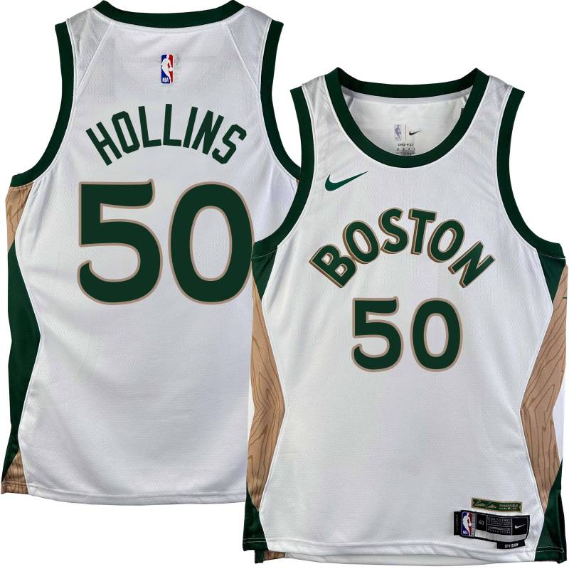 Celtics #50 Ryan Hollins 2023-2024 City Edition Jersey