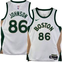 Celtics #86 Chris Johnson 2023-2024 City Edition Jersey