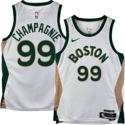 Celtics #99 Justin Champagnie 2023-2024 City Edition Jersey